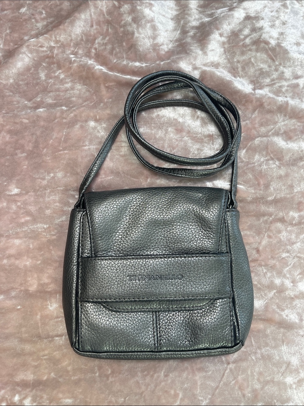 Tignanello Pewter Crossbody Bag
